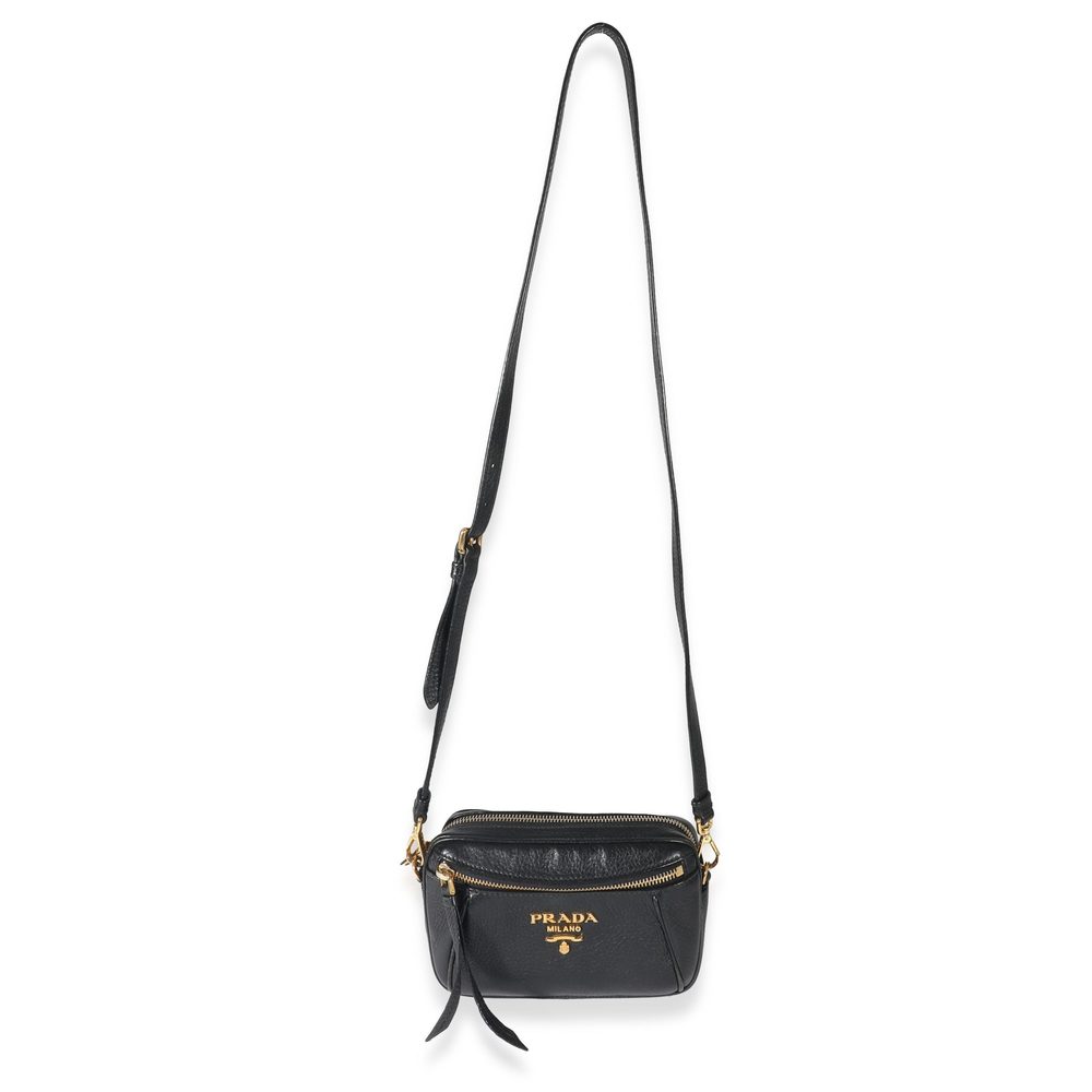 Prada Black Vitello Daino Convertible Belt Bag - Picture 4 of 8